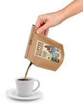 Bio Kaffee im Brewer-Beutel mit Werbe-Etikett