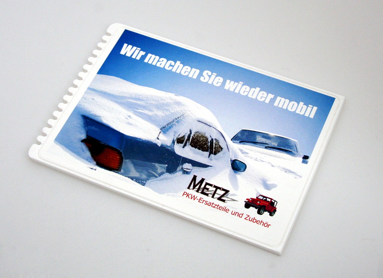Eiskratzer - Postkarte Mailing-Werbeartikel